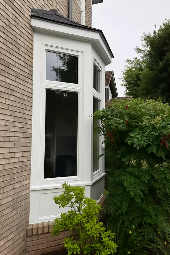 Full Exterior Trim Replacement Around Bay Window project photo.