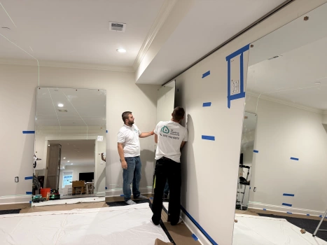 Home Gym Mirror Installation project photo.