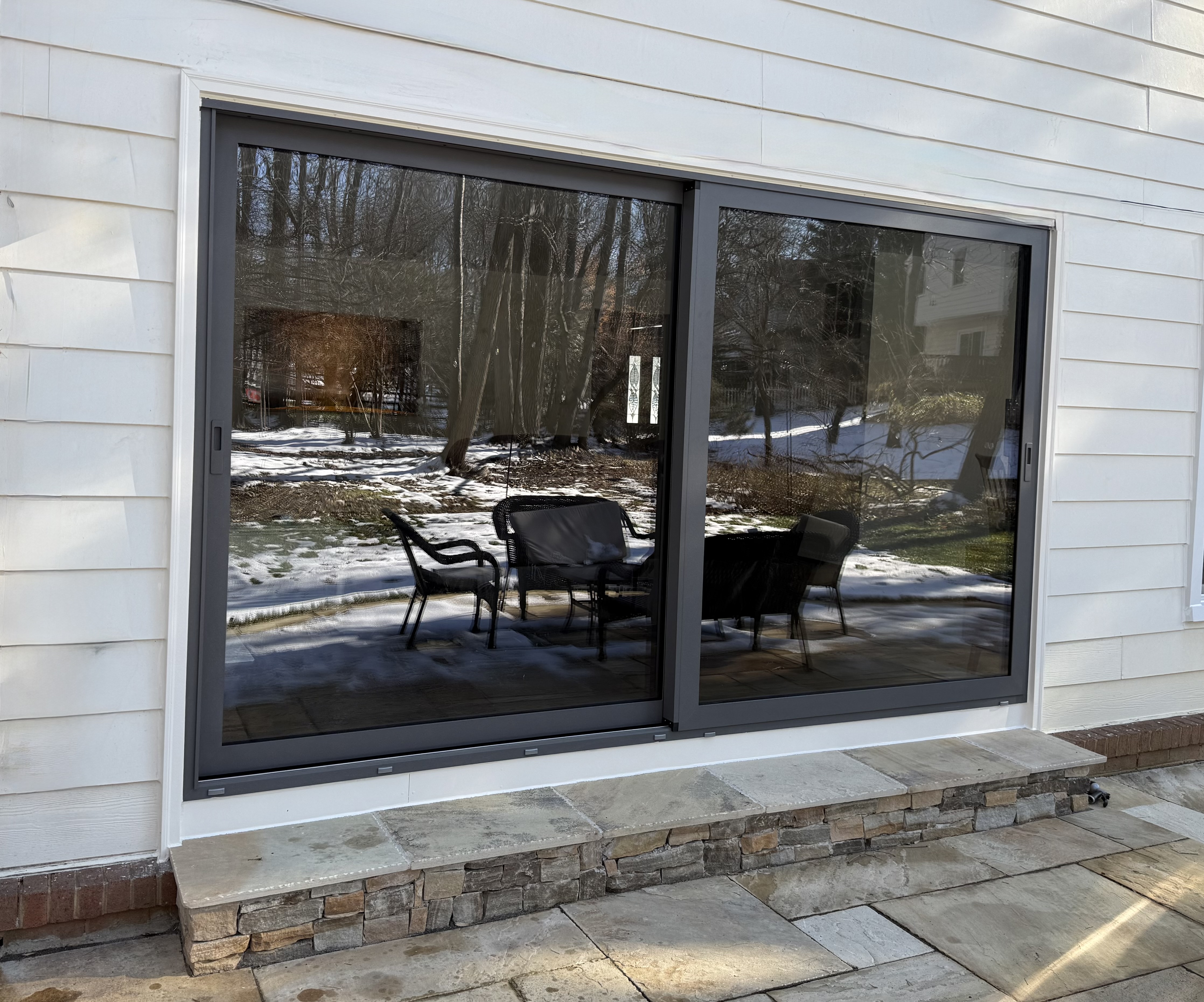 European OKNOPLAST Aluminum Sliding Patio Door after 0 photo.