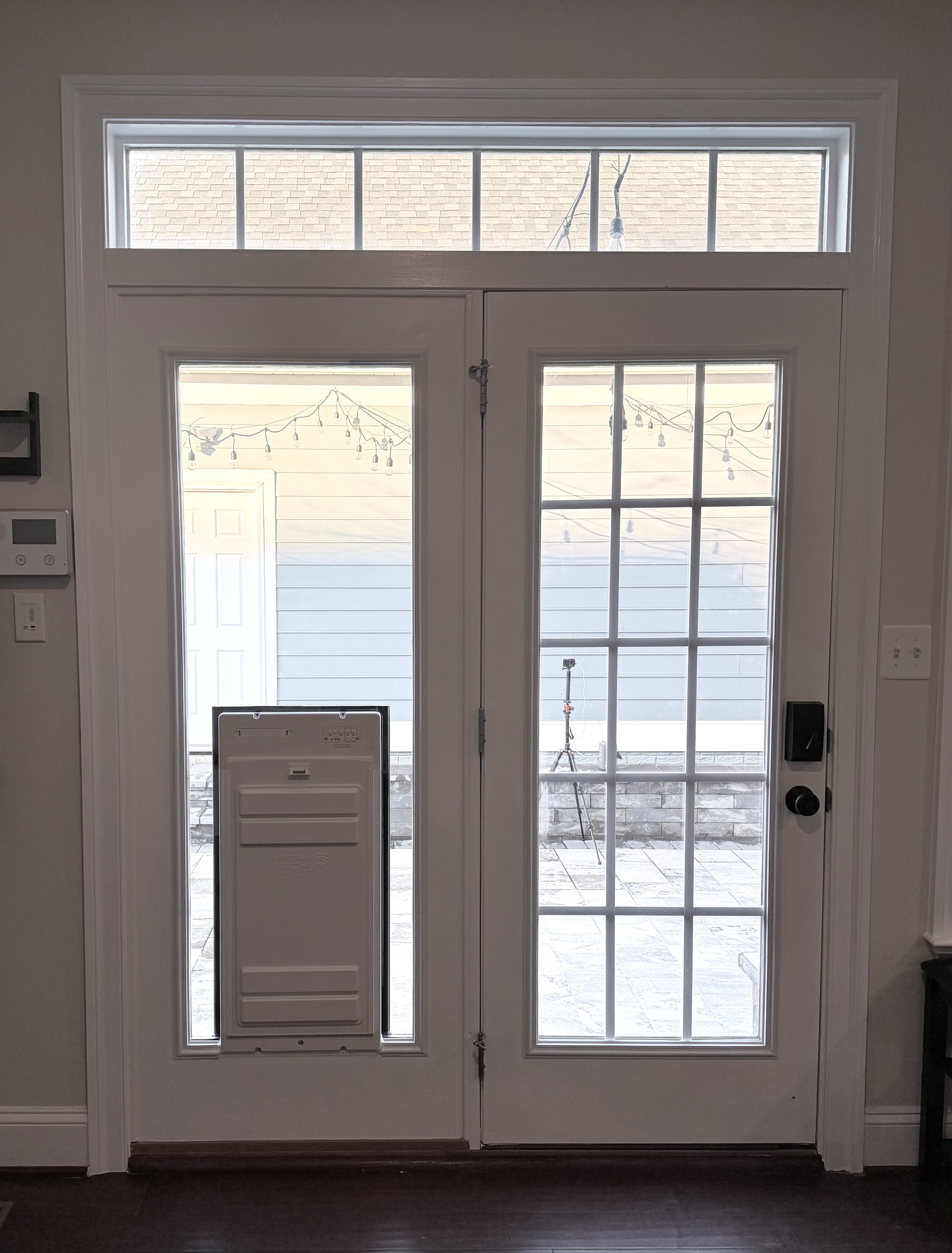 French Door Upgrade with Pet Door Installation project photo.