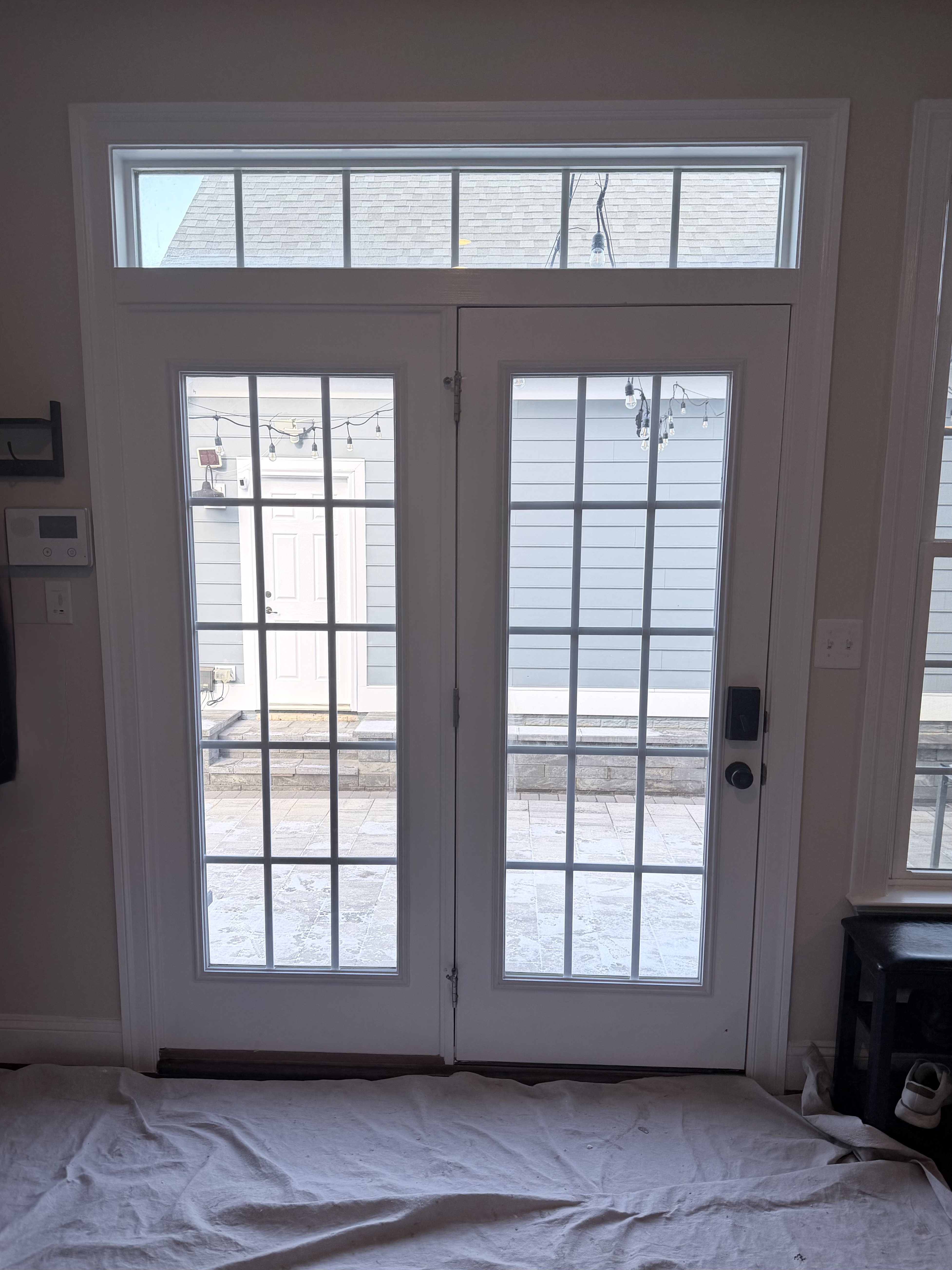 French Door Upgrade with Pet Door Installation project photo.
