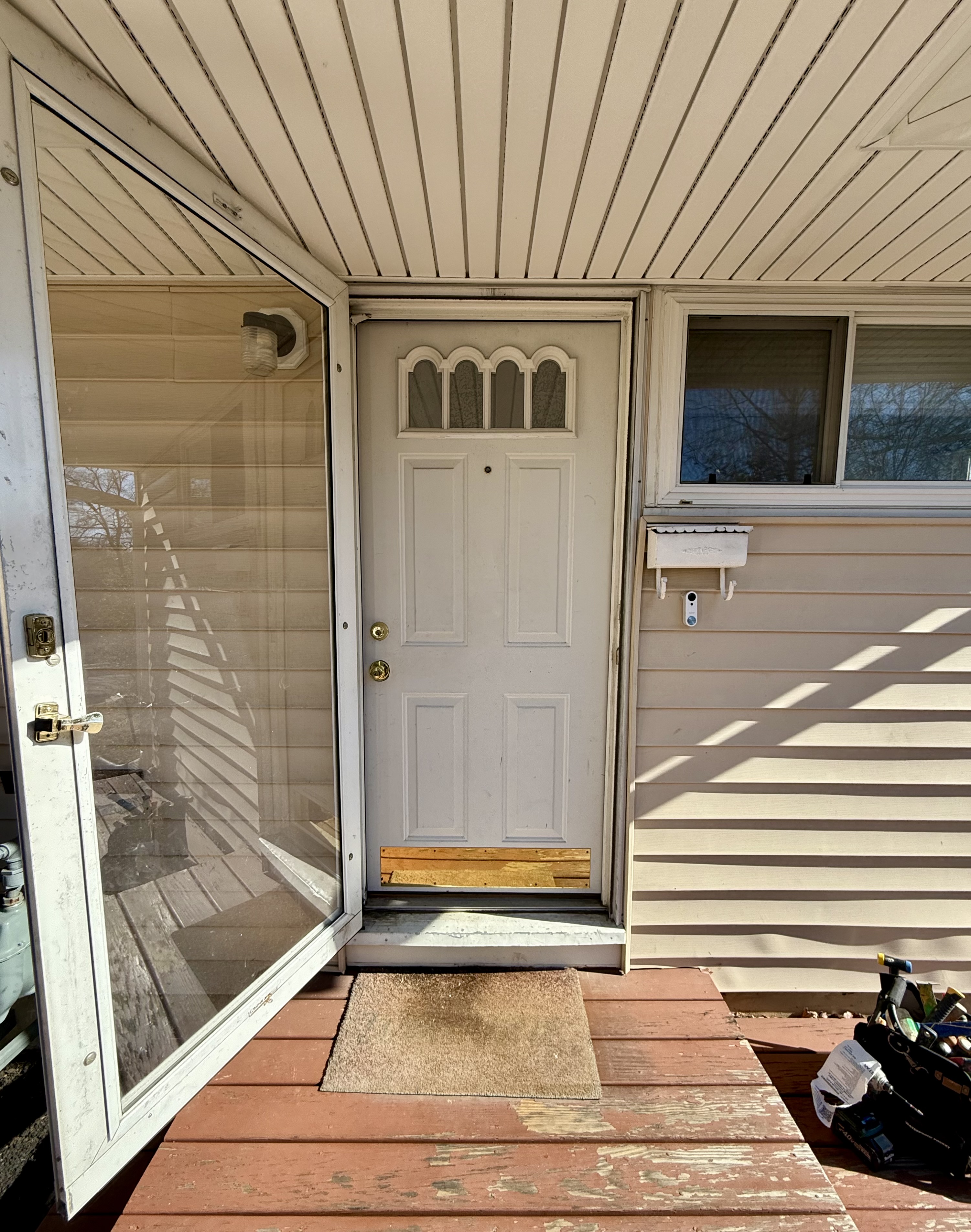Fiberglass Entry Door Installation before 0 photo.