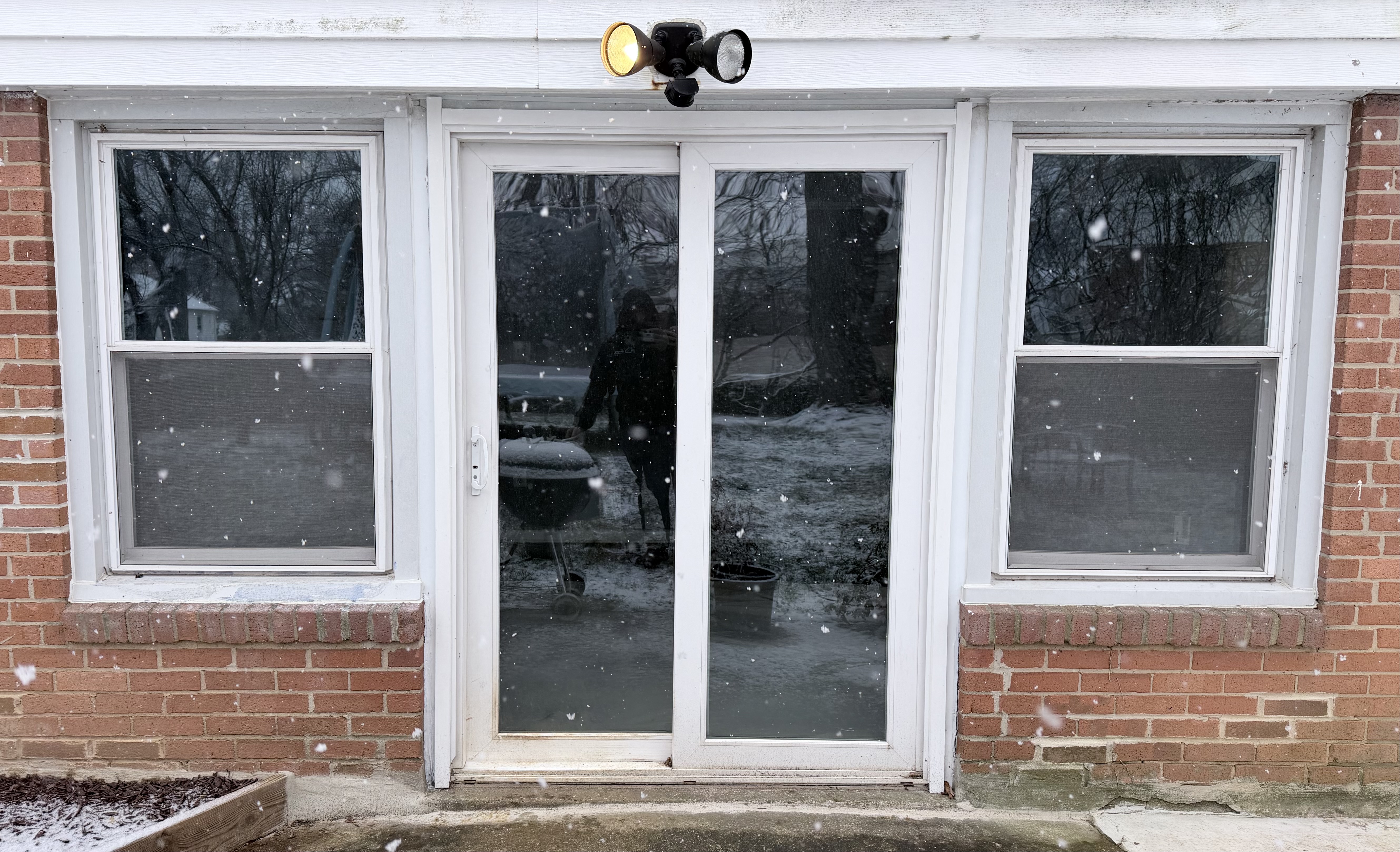 Double Sliding Patio Door Replacement before 0 photo.