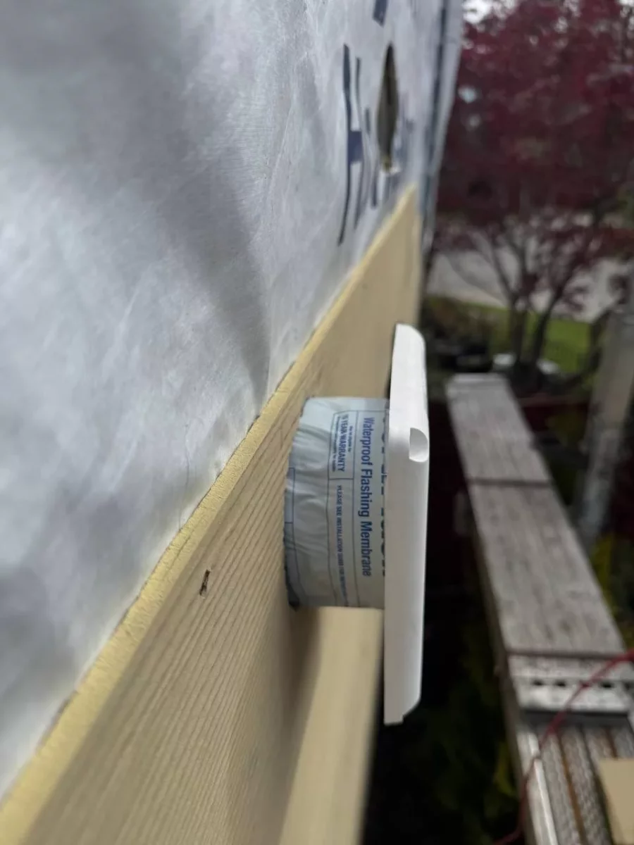 Close-up of new siding trim detail during exterior renovation in Everett, WA